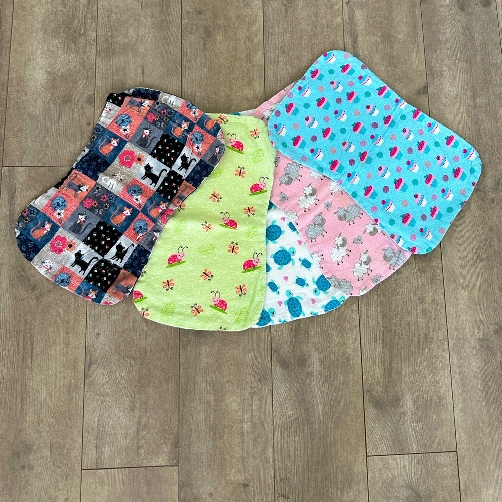 Handmade Burp Cloths baby girl